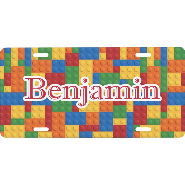 Custom Building Blocks Front License Plate (Personalized)