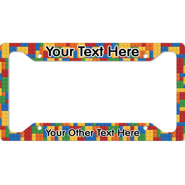 Custom Building Blocks License Plate Frame - Style A (Personalized)