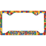 Building Blocks License Plate Frame - Style C (Personalized)
