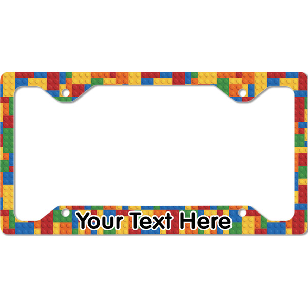 Custom Building Blocks License Plate Frame - Style C (Personalized)