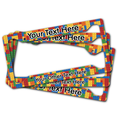 Building Blocks License Plate Frame (Personalized)