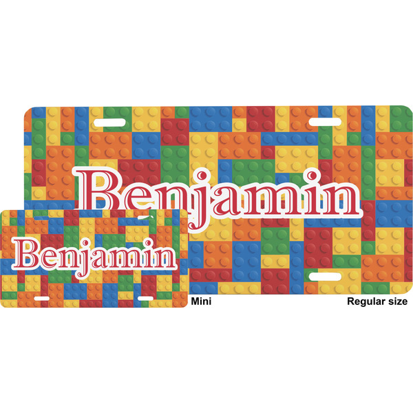 Building Blocks License Plate (Sizes)