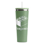 Building Blocks RTIC Everyday Tumbler with Straw - 28oz - Light Green - Double-Sided (Personalized)