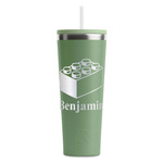 Building Blocks RTIC Everyday Tumbler with Straw - 28oz - Light Green - Single-Sided (Personalized)