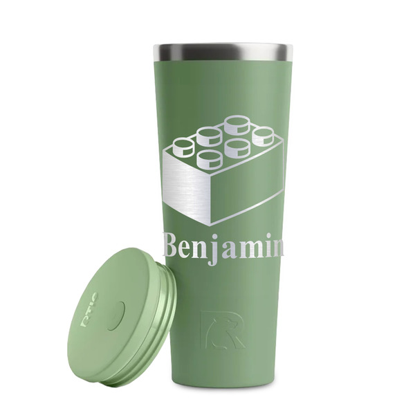 Building Blocks Light Green RTIC Everyday Tumbler - 28 oz. - Lid Off