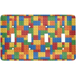 Building Blocks Light Switch Cover (4 Toggle Plate)