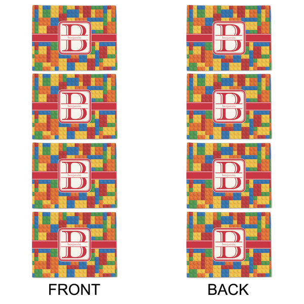Building Blocks Linen Placemat - APPROVAL Set of 4 (double sided)