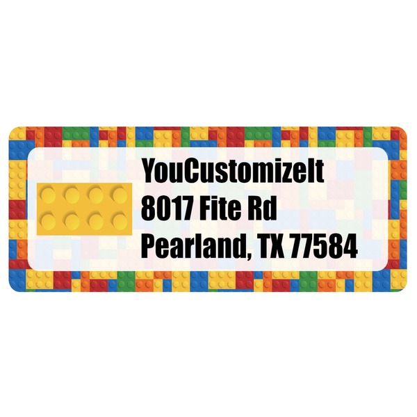 Custom Building Blocks Return Address Labels (Personalized)