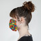 Building Blocks Mask - Side View on Girl