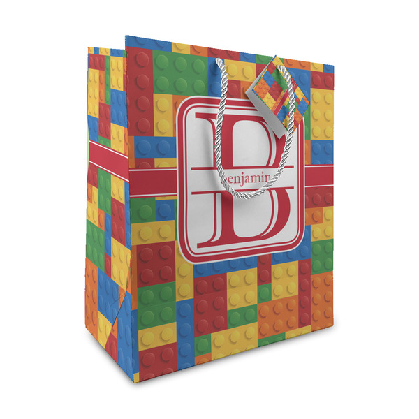Custom Building Blocks Medium Gift Bag (Personalized)
