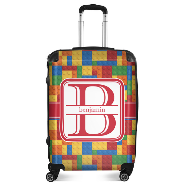 Custom Building Blocks Suitcase - 24" Medium - Checked (Personalized)