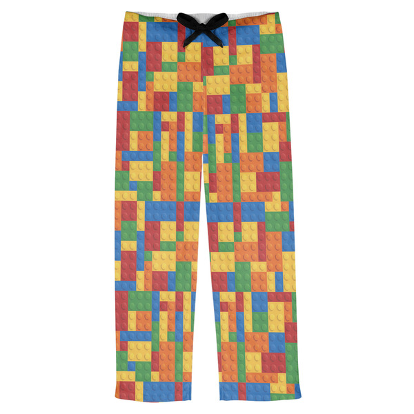 Custom Building Blocks Mens Pajama Pants - L