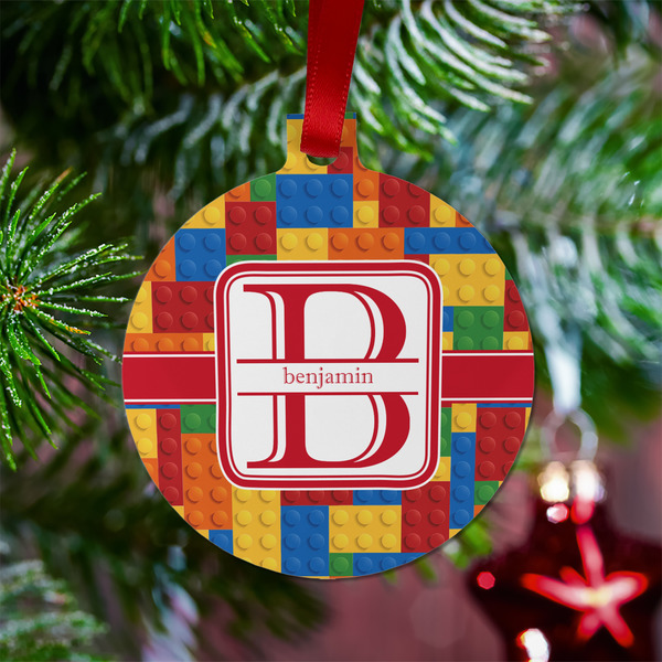Building Blocks Metal Ball Ornament - Lifestyle