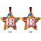 Building Blocks Metal Star Ornament - Front and Back
