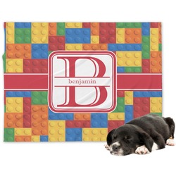 Building Blocks Dog Blanket - Large (Personalized)