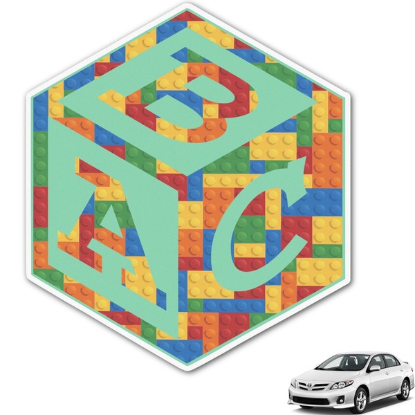 Custom Building Blocks Monogram Car Decal (Personalized)