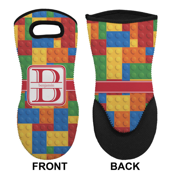 Building Blocks Neoprene Oven Mitt (Front & Back)