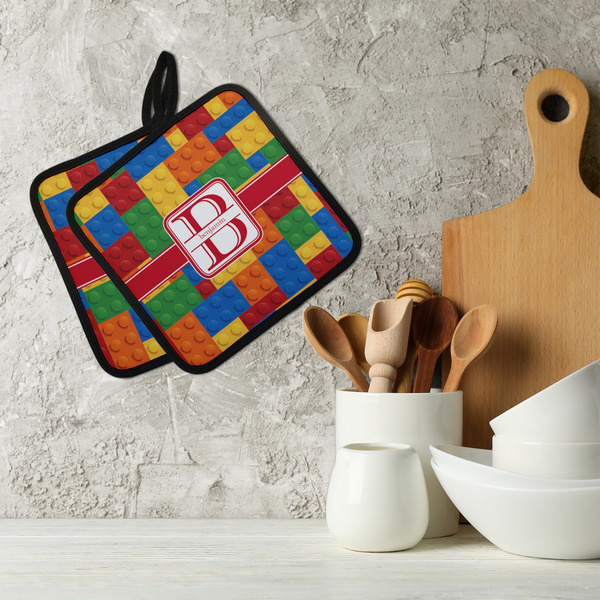 Building Blocks Neoprene Pot Holder - Set of 2  LIFESTYLE