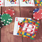 Building Blocks On Table with Poker Chips