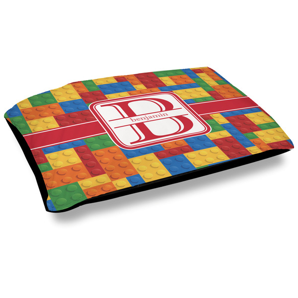 Custom Building Blocks Dog Bed w/ Name and Initial