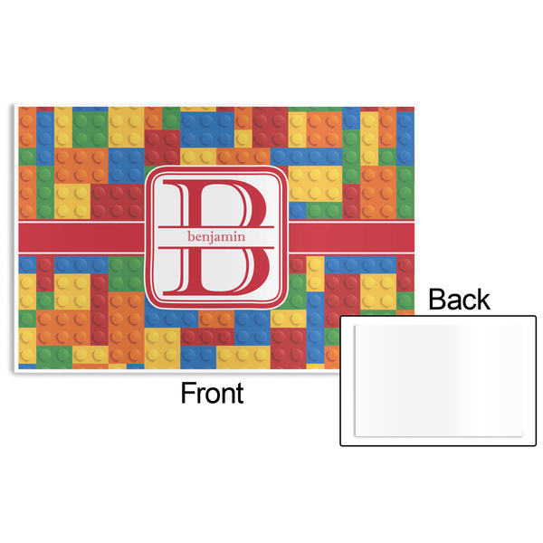 Building Blocks Disposable Paper Placemat - Front & Back