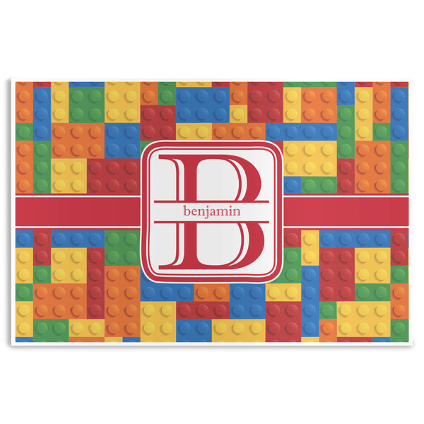 Custom Building Blocks Disposable Paper Placemats (Personalized)