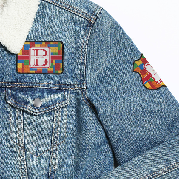Building Blocks Patches Lifestyle Jean Jacket Detail