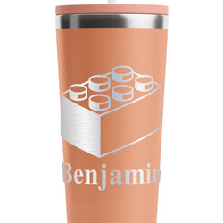 Building Blocks RTIC Everyday Tumbler with Straw - 28oz - Peach - Single-Sided (Personalized)