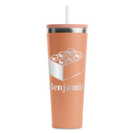 Building Blocks RTIC Everyday Tumbler with Straw - 28oz - Peach - Single-Sided (Personalized)