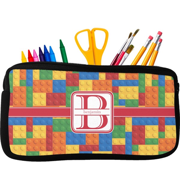 Custom Building Blocks Neoprene Pencil Case (Personalized)