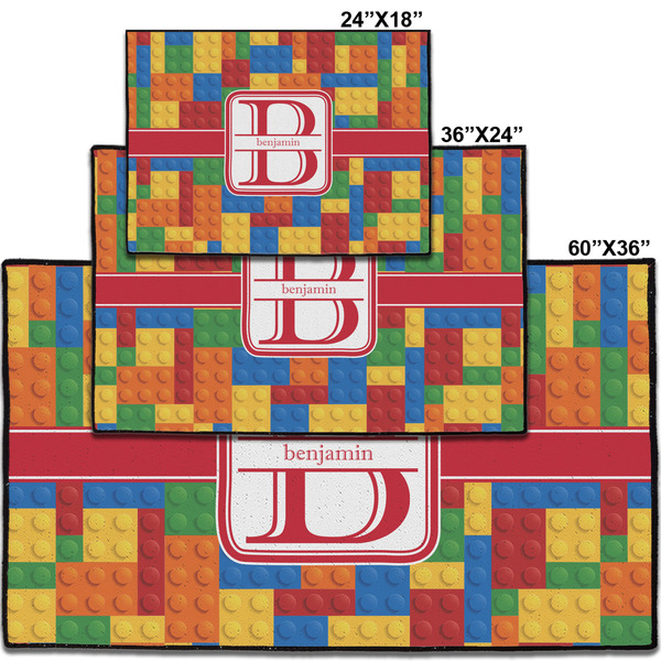 Building Blocks Personalized Door Mat - Group Parent IMF