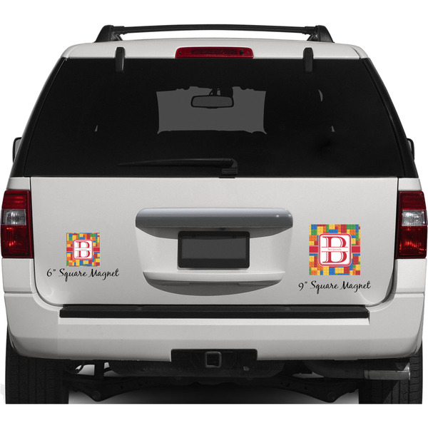 Building Blocks Personalized Square Car Magnets on Ford Explorer