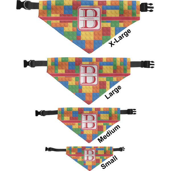 Building Blocks Pet Bandana Sizes