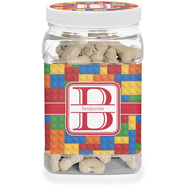 Custom Building Blocks Dog Treat Jar (Personalized)