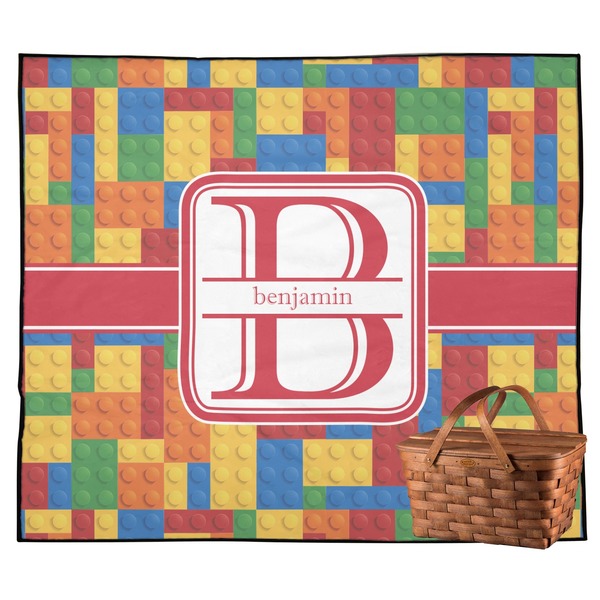 Custom Building Blocks Outdoor Picnic Blanket (Personalized)