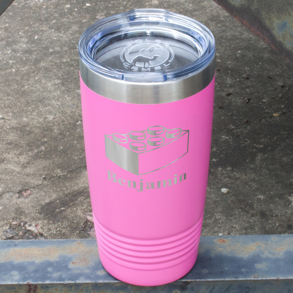 Building Blocks Pink Polar Camel Tumbler - 20oz - Angled