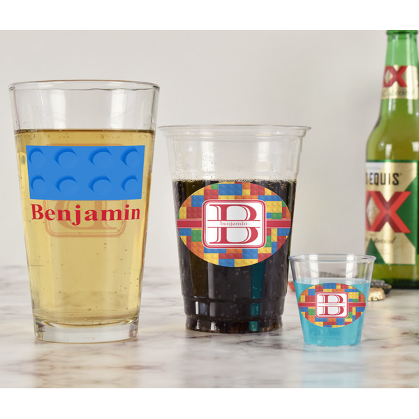 Building Blocks Pint Glass - Two Content - In Context