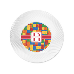 Building Blocks Plastic Party Appetizer & Dessert Plates - 6" (Personalized)