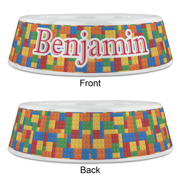 Building Blocks Plastic Pet Bowls - Large - APPROVAL