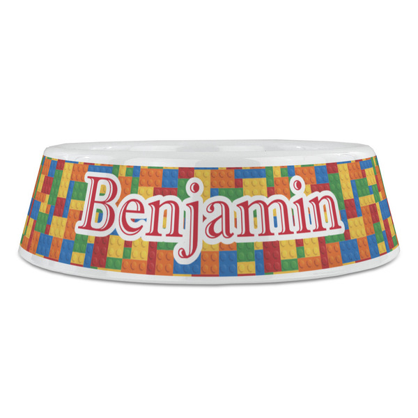 Building Blocks Plastic Pet Bowls - Large - FRONT