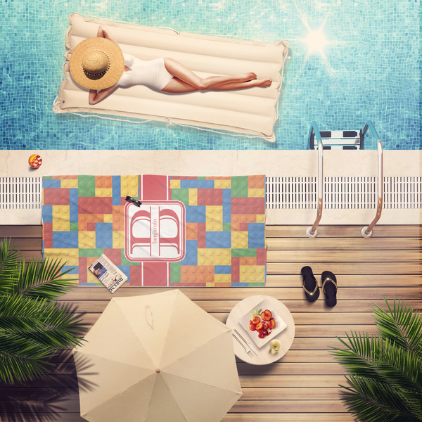 Building Blocks Pool Towel Lifestyle