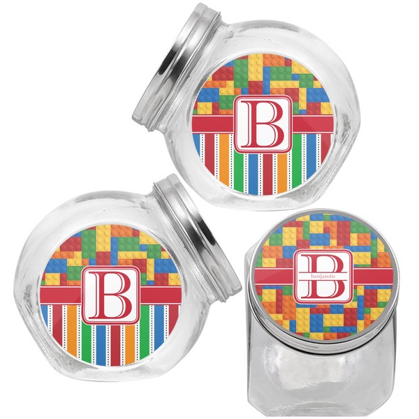 Building Blocks Puppy Treat Jar - Top Left Right