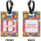 Building Blocks Rectangle Luggage Tag (Front + Back)