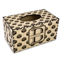 Building Blocks Wood Tissue Box Cover - Rectangle (Personalized)