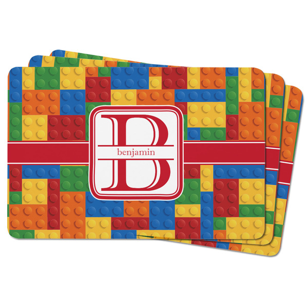 Building Blocks Rectangular Fridge Magnet - THREE