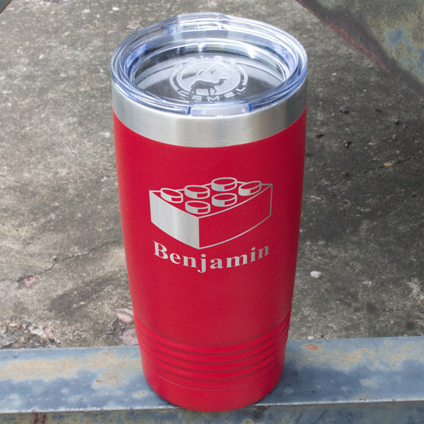 Building Blocks Red Polar Camel Tumbler - 20oz - Angled