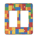 Building Blocks Rocker Style Light Switch Cover - Two Switch