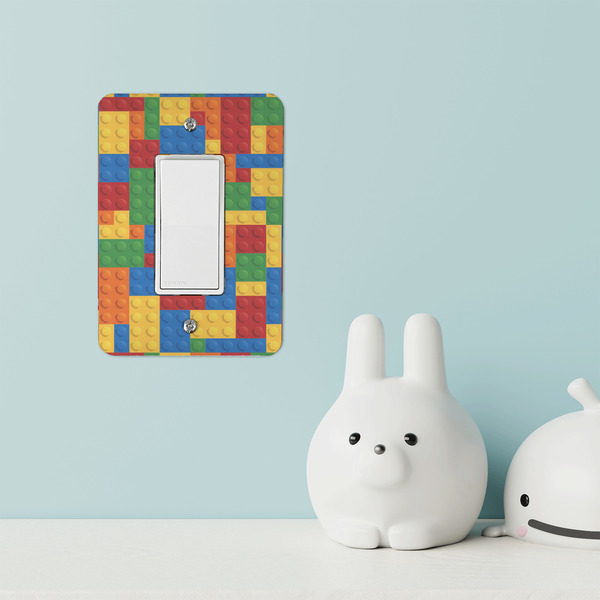 Building Blocks Rocker Light Switch Covers - Single - IN CONTEXT
