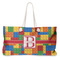 Building Blocks Large Rope Tote Bag - Front View