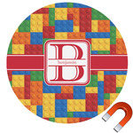 Building Blocks Round Car Magnet - 10" (Personalized)